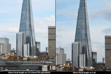 Corrected image for Nikon magazine's What is crop factor? 